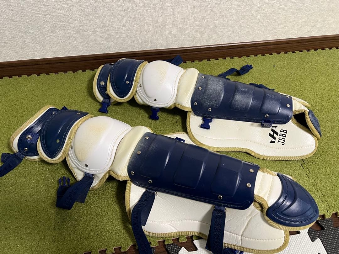 キャッチャー用防具セット ネイビー/ホワイト