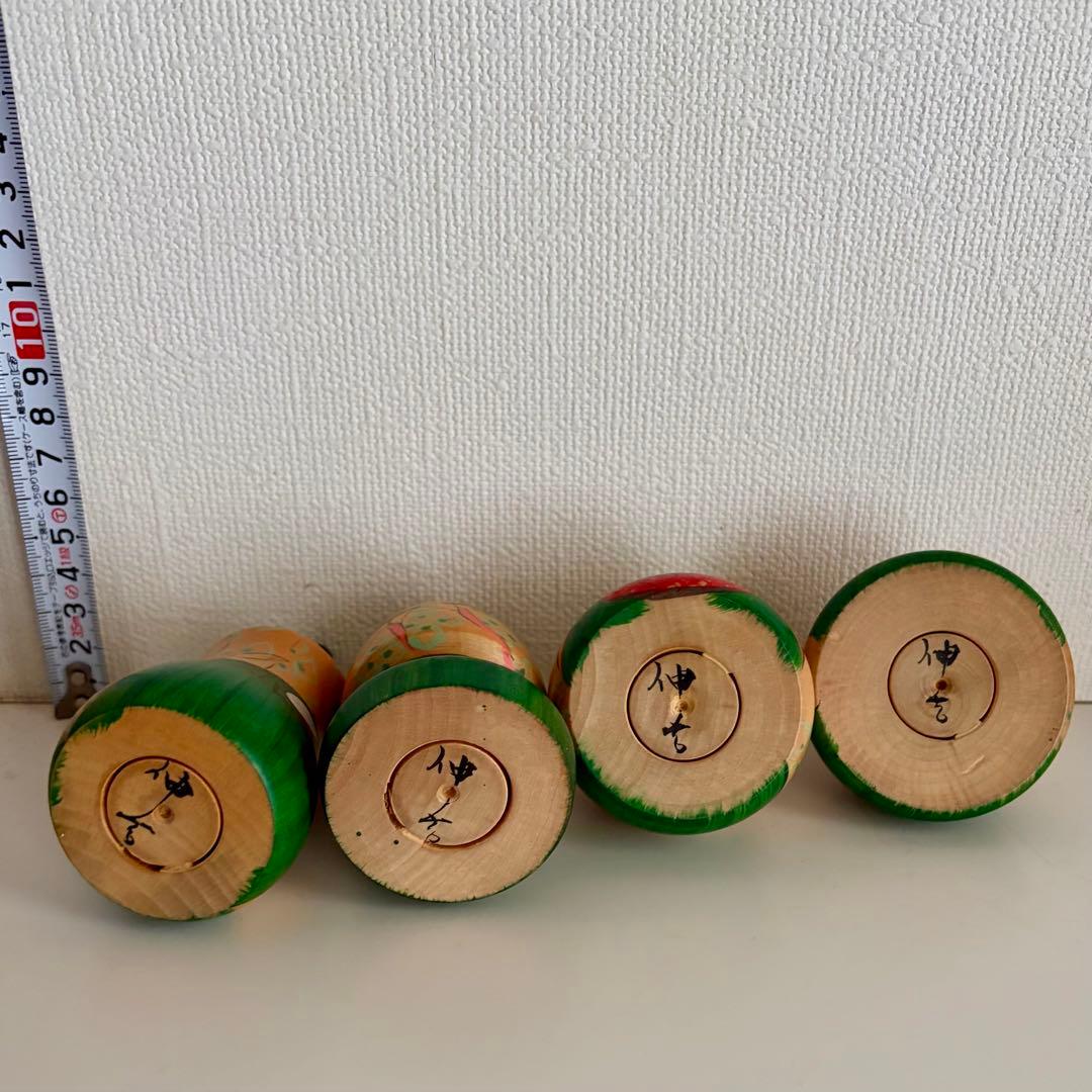 鳴子系　松谷伸吉　雛こけし　9体セット　【まとめ買い申請でお値引】伝統工芸