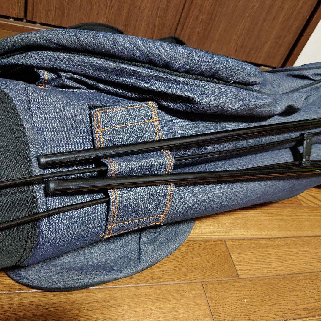 EVISU GOLF キャディバッグ ゴルフバッグ デニム スタンド付 芝生くん