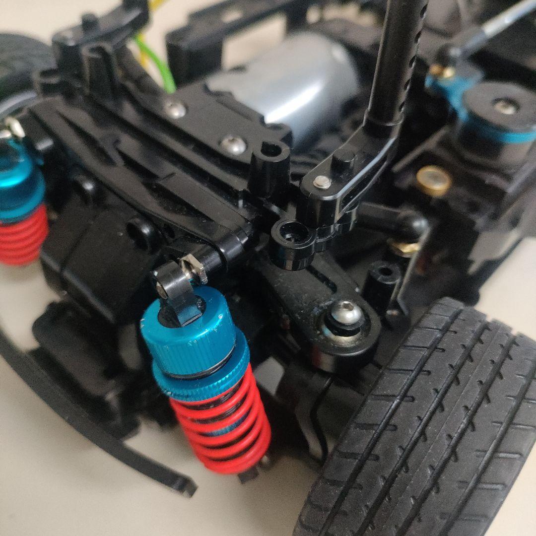 タミヤ MB-01シャーシ、 オプション装備、サーボ、フィアットボディ付き