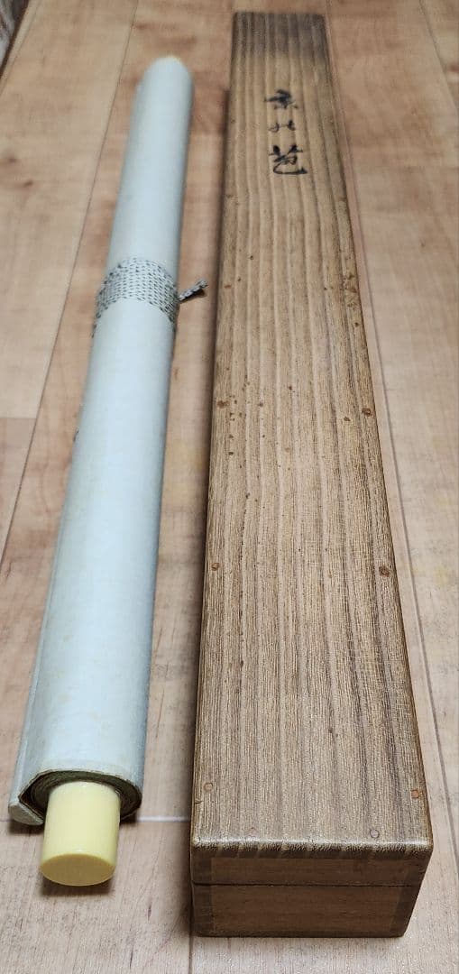 【京の筍図】今中素友 2637 タケノコ 共箱　掛け軸　肉筆