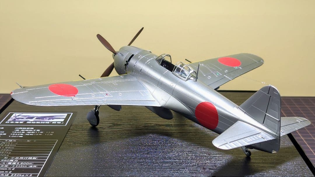 【プラモデル完成品】1/48 紫電一一型甲(シルバー塗装)(出品者製作)