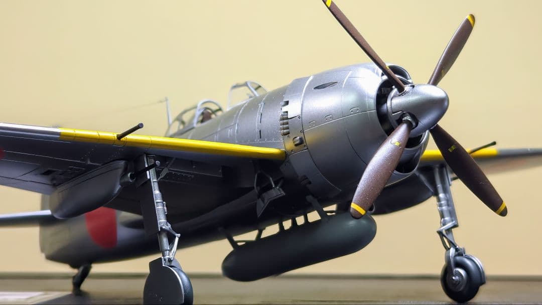 【プラモデル完成品】1/48 紫電一一型甲(シルバー塗装)(出品者製作)