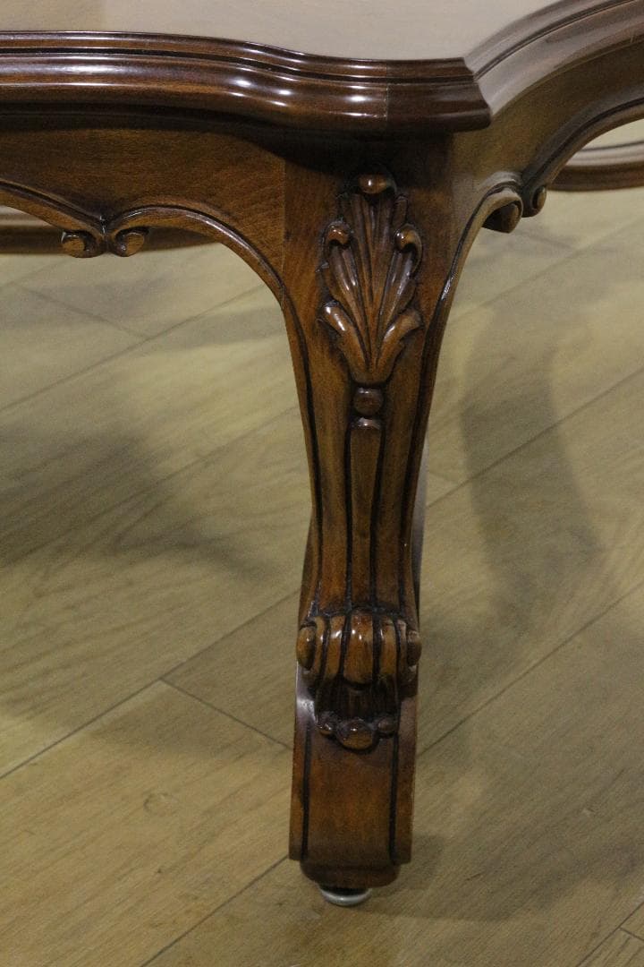 KARGES FUNITURE★木製センターテーブル★ガラス天板★ネコ脚★