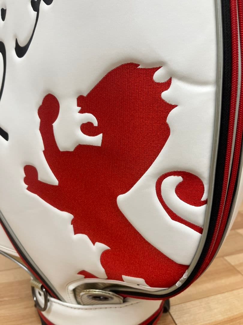 Piretti ゴルフキャディバッグ ホワイト/ゴールド