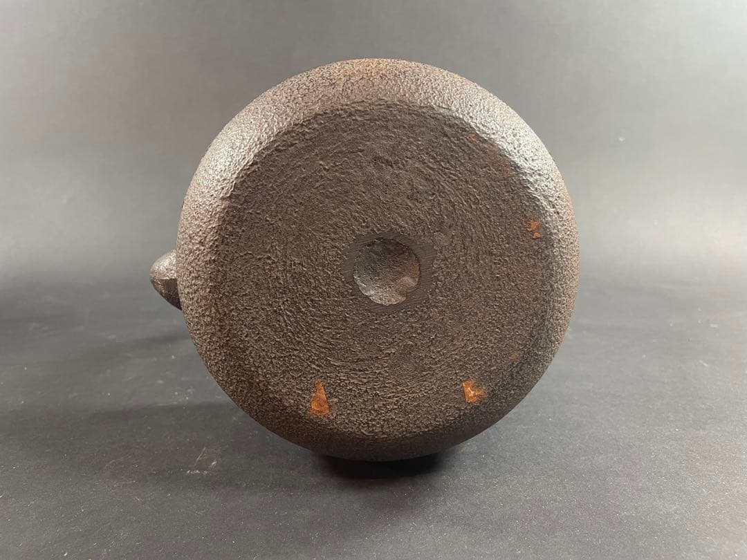 18 最終値下げ　釜師 庄司光洞 銀粒 象嵌 雨龍 銀口 鉄瓶 共箱 茶道具