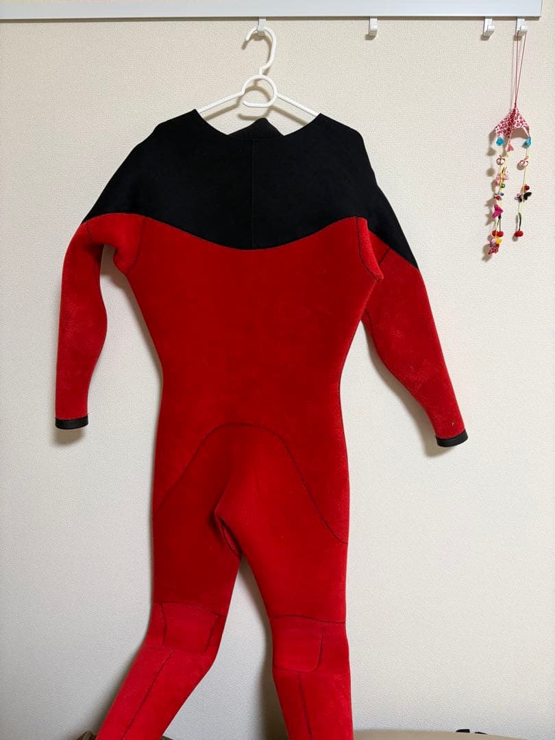 ウェットスーツ フルスーツ 黒/グレー 赤/黒