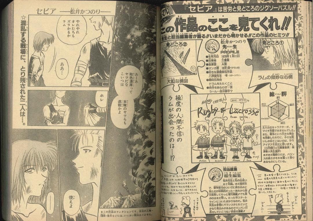 岸本斉史　デビュー作　自己紹介付き 赤マルジャンプ 1997年　許斐剛　デビュー