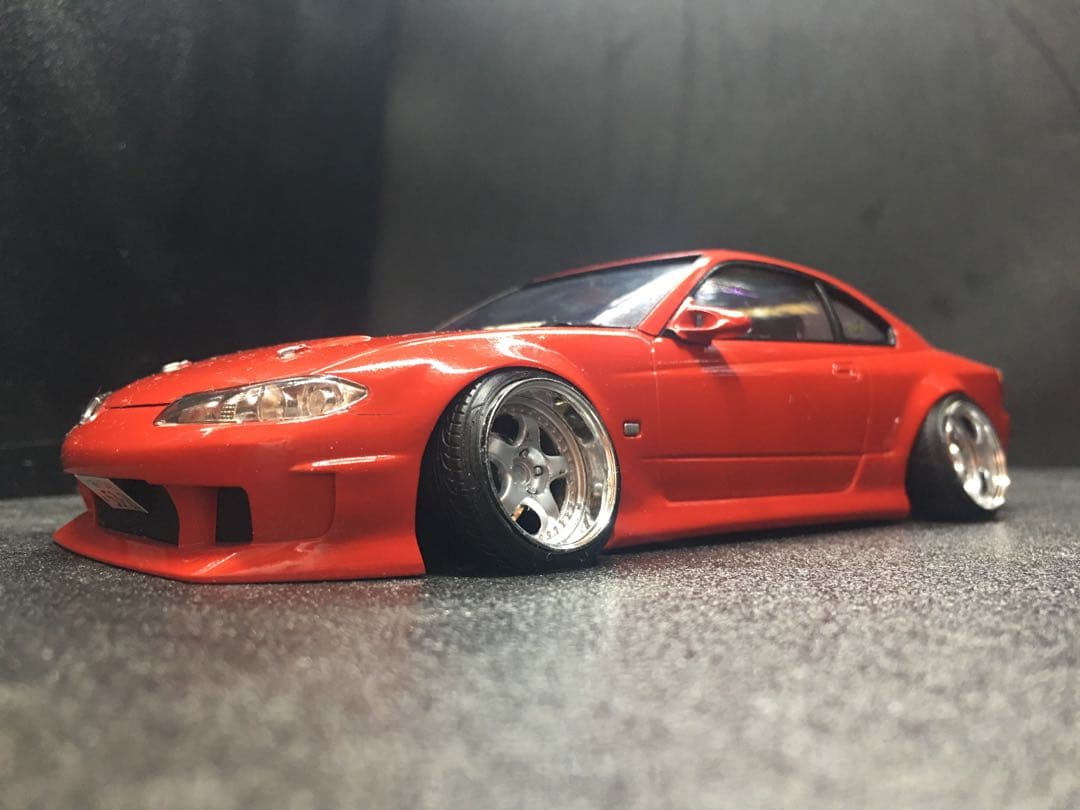 旧車プラモデル完成品1／２４アオシマs15シルビア