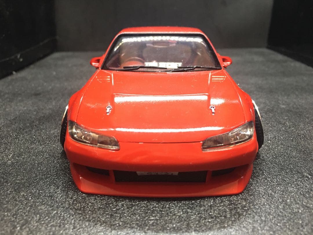 旧車プラモデル完成品1／２４アオシマs15シルビア