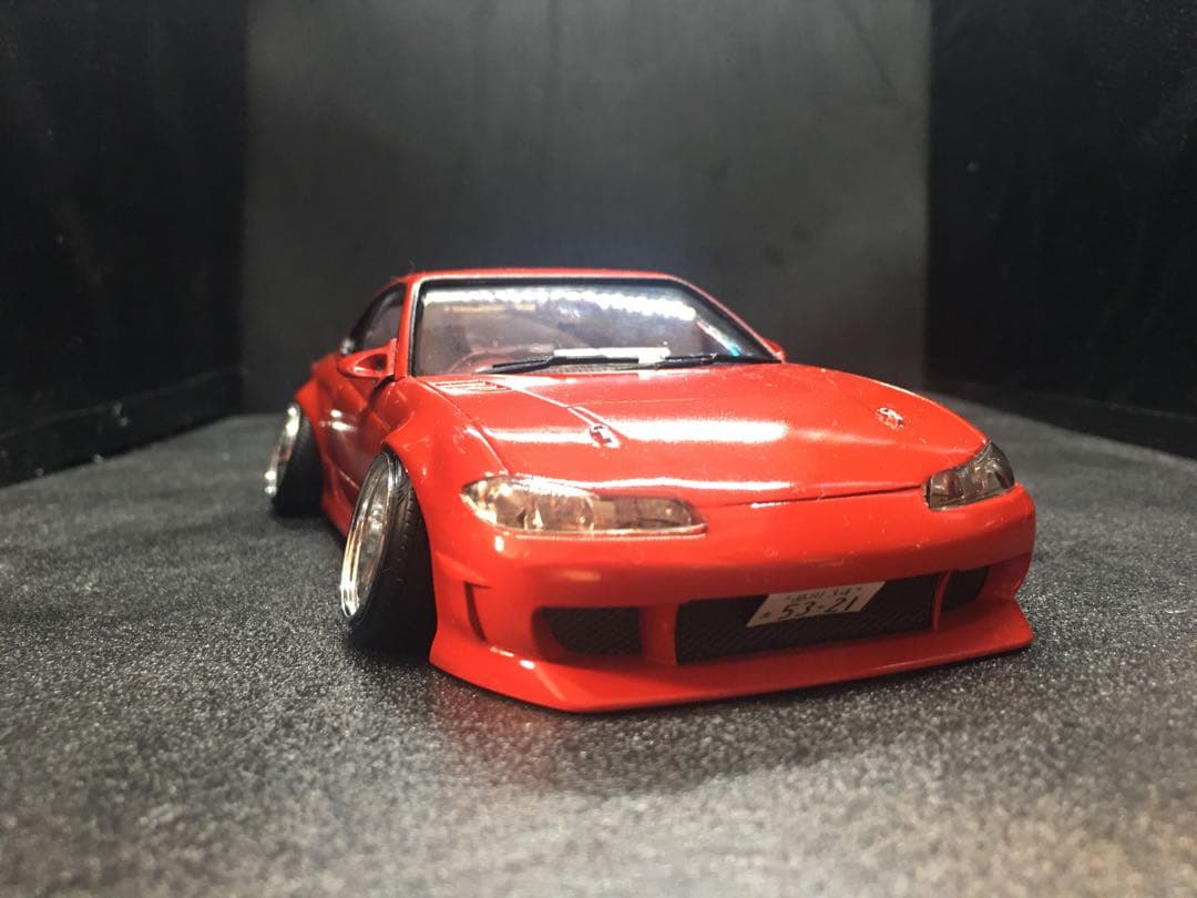 旧車プラモデル完成品1／２４アオシマs15シルビア
