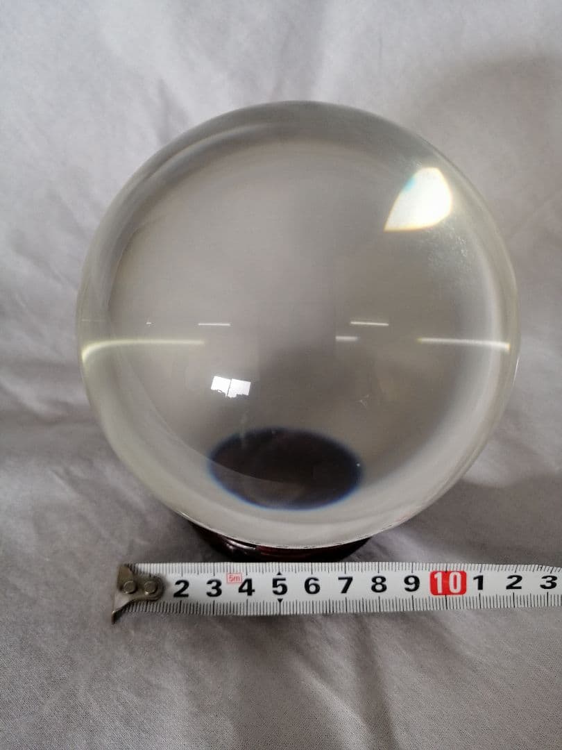 人工 溶錬 水晶玉 10cm