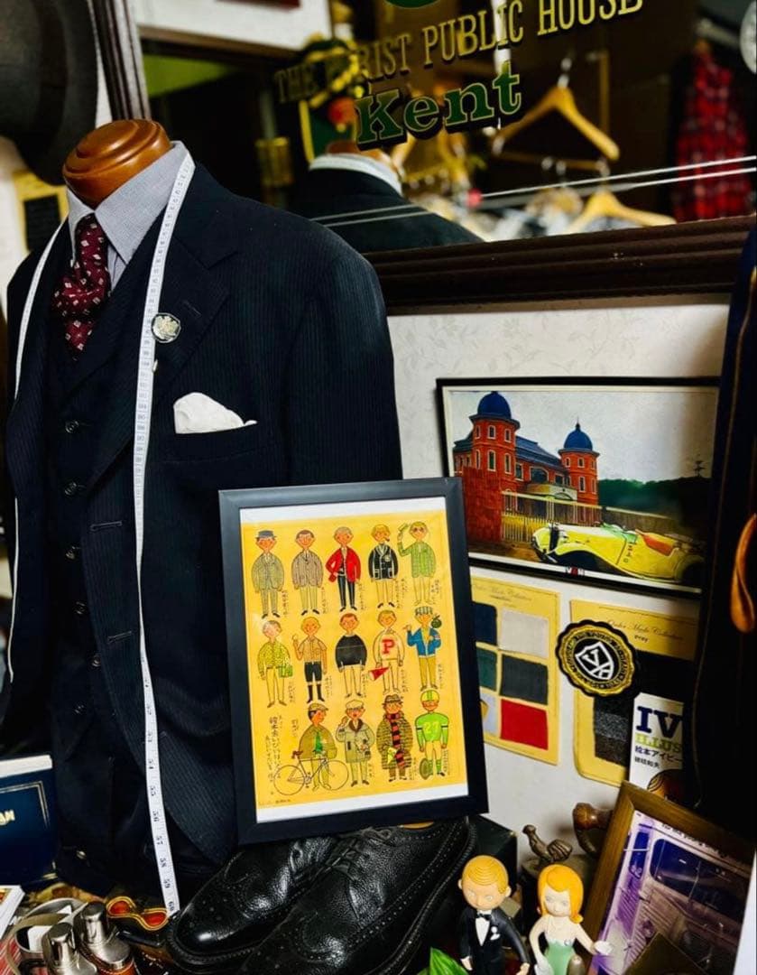 アイビーボーイ穂積和夫イラスト1960年代メンズクラブ付録A4号ディスプレイ品