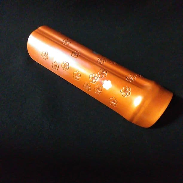 茶道具 ★ 茶合（江戸小紋吹き寄せ）銅製