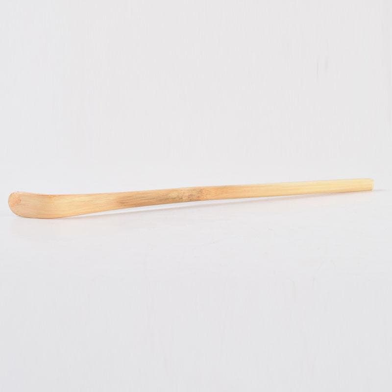 茶道具　影林宗篤作　茶杓　銘「落穂」　前大徳　福本積應書付　共筒共箱　V8691