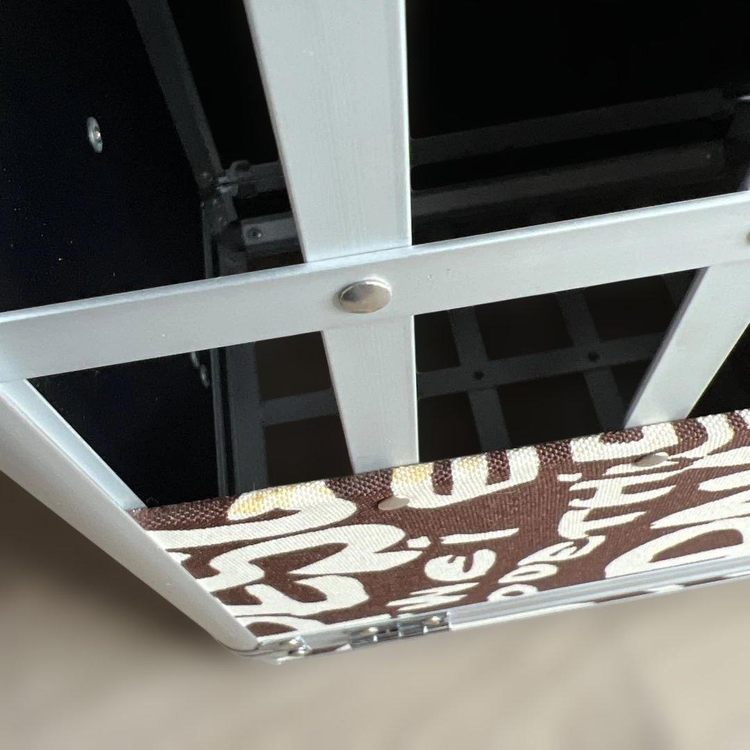 ペットハードキャリーバッグブラウン系小物入れ付き