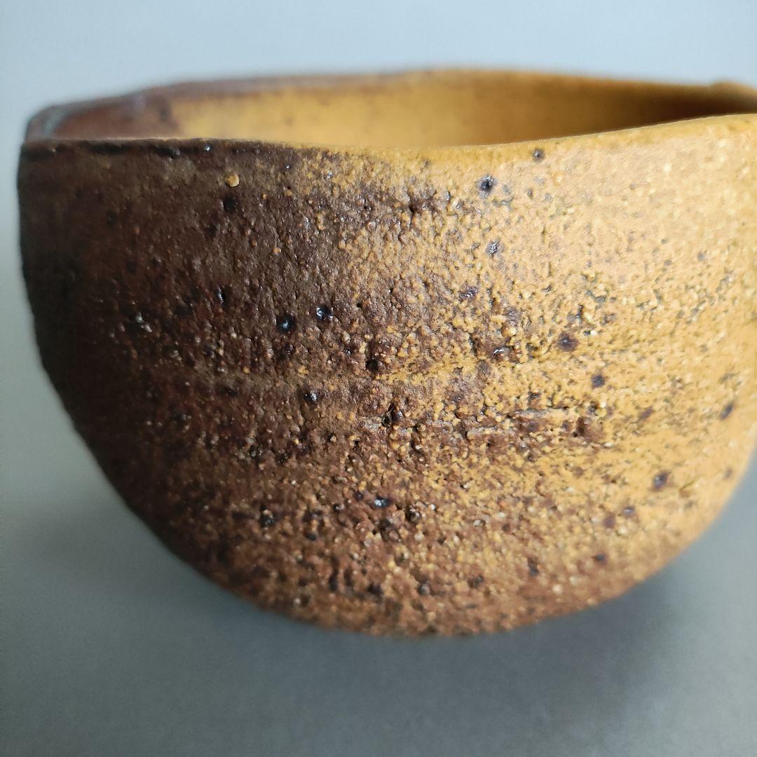 虎澤英雄　飯能 黄瀬戸茶碗　飯能焼