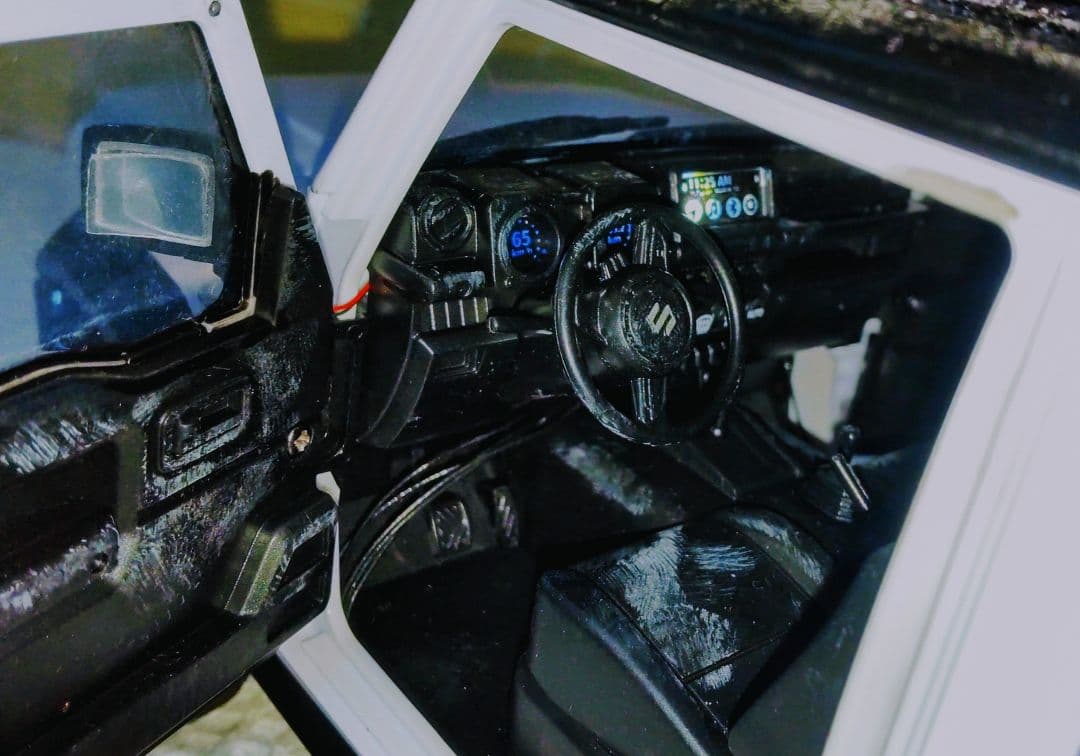 c*a様 スズキ ジムニー 1/16 ラジコン ホワイト 専用トレーラー付き