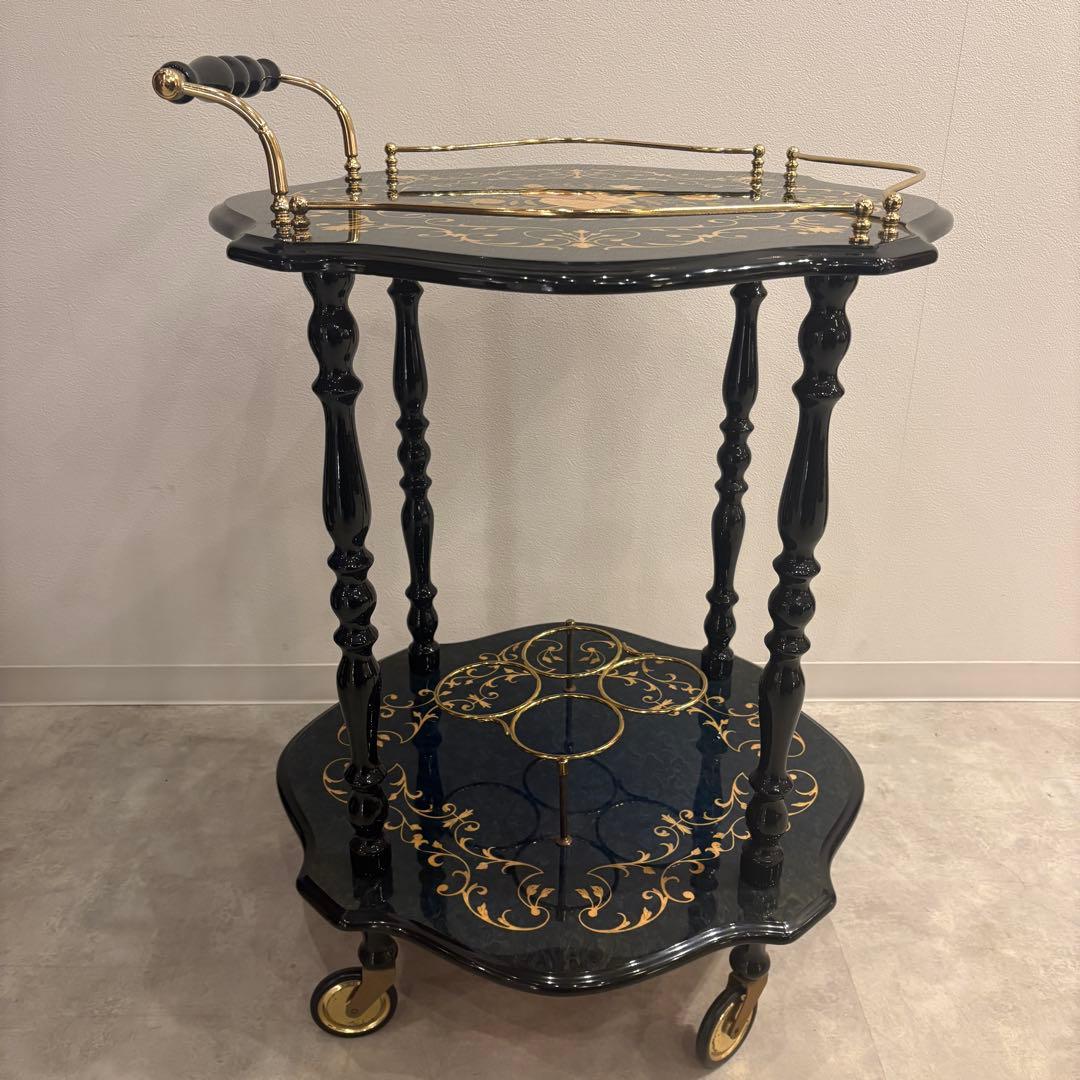 demain キッチンワゴン　象嵌細工　サイドテーブル　イタリア製