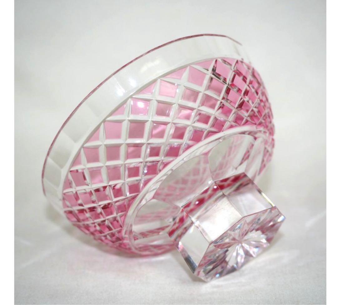 送料無料　薩摩切子　ぐい呑み/盃　作家物　共箱　検/江戸切子薩摩切子