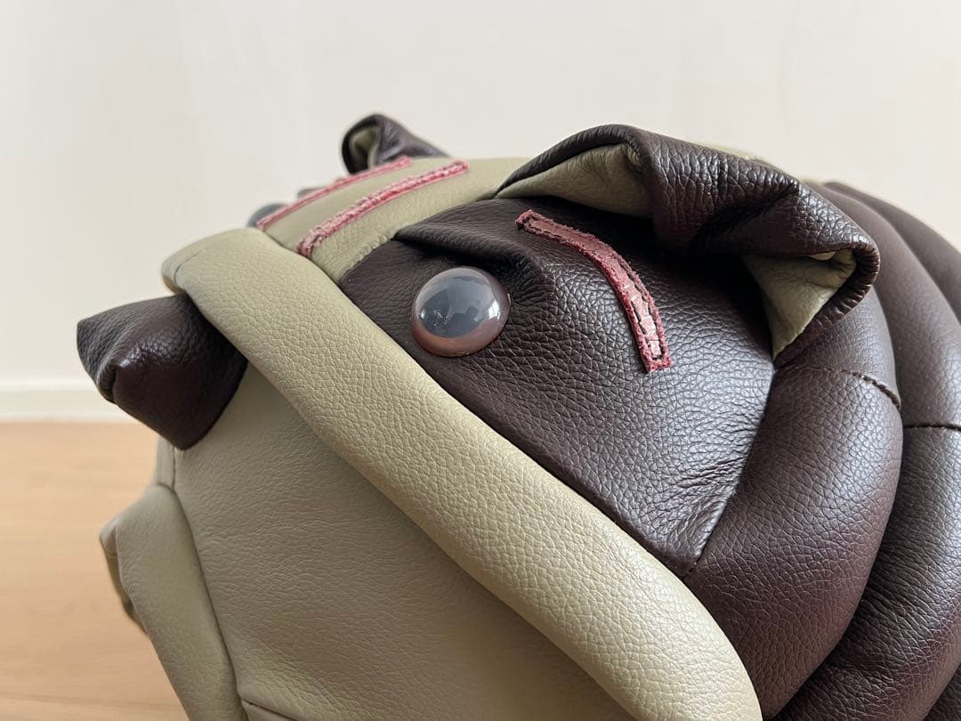 ブルドッグ　レザー　ぬいぐるみ