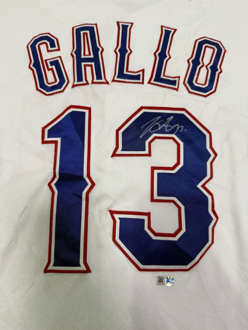 MLB レンジャーズ　オーセンティックユニフォーム ジョーイギャロ　直筆サイン