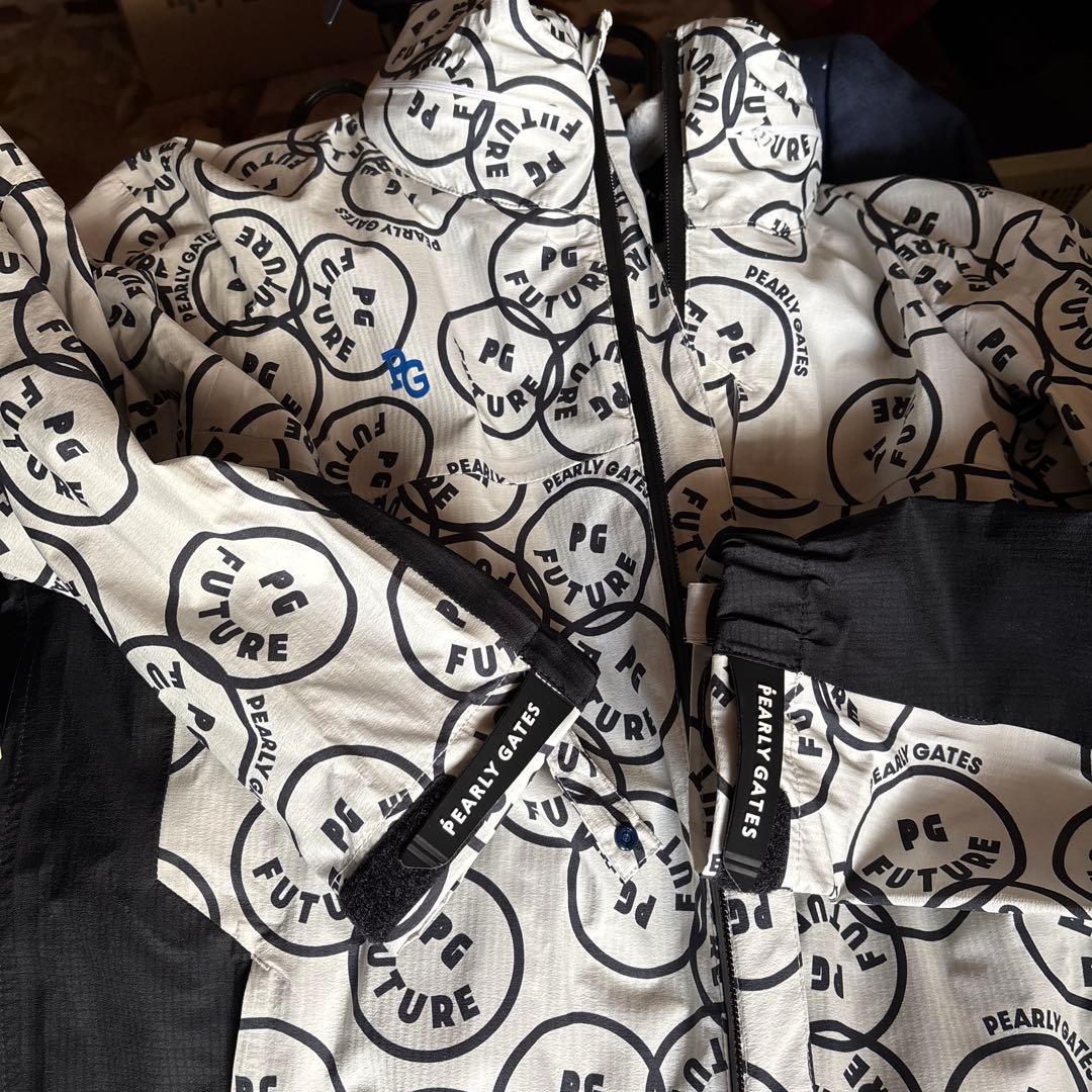 パーリーゲイツ FLATSTAY フリースジャケット グレー/黒