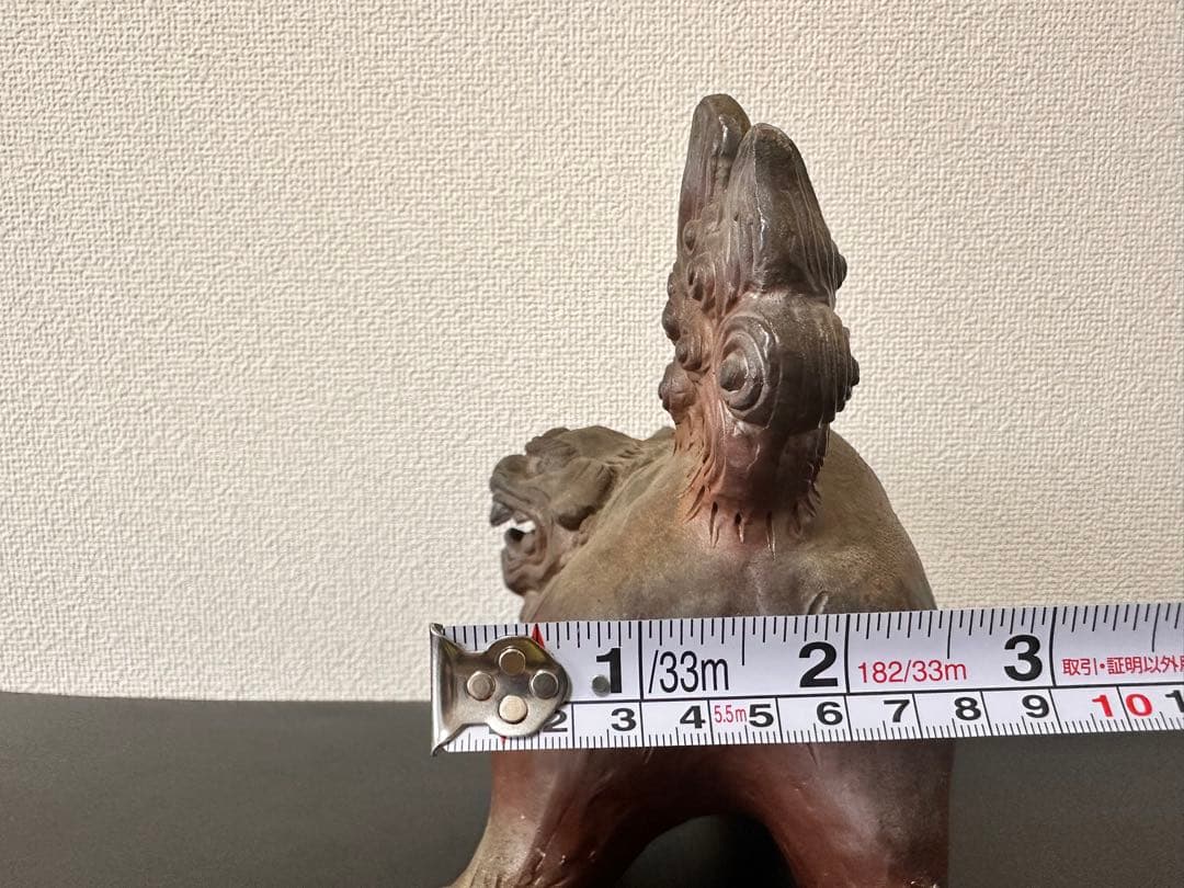 備前焼 唐獅子 置物 木南知加選 在刻銘 時代物 古美術 骨董品 縁起物 極上品