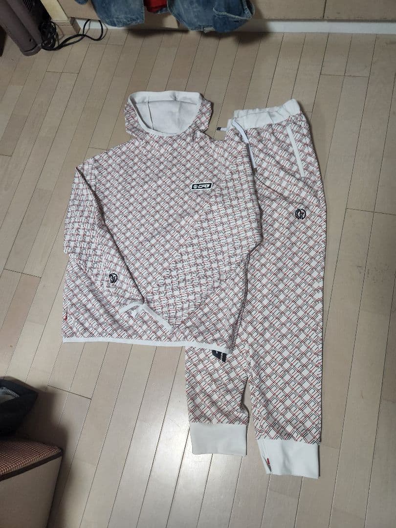 太*犬様 CPG ゴルフウェア フード付き格子柄セットアップ　3size