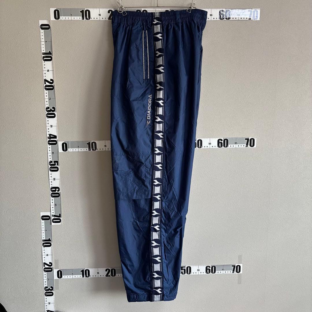 Diadora ディアドラ 上下セットアップ ナイロンジャケット M ネイビー紺