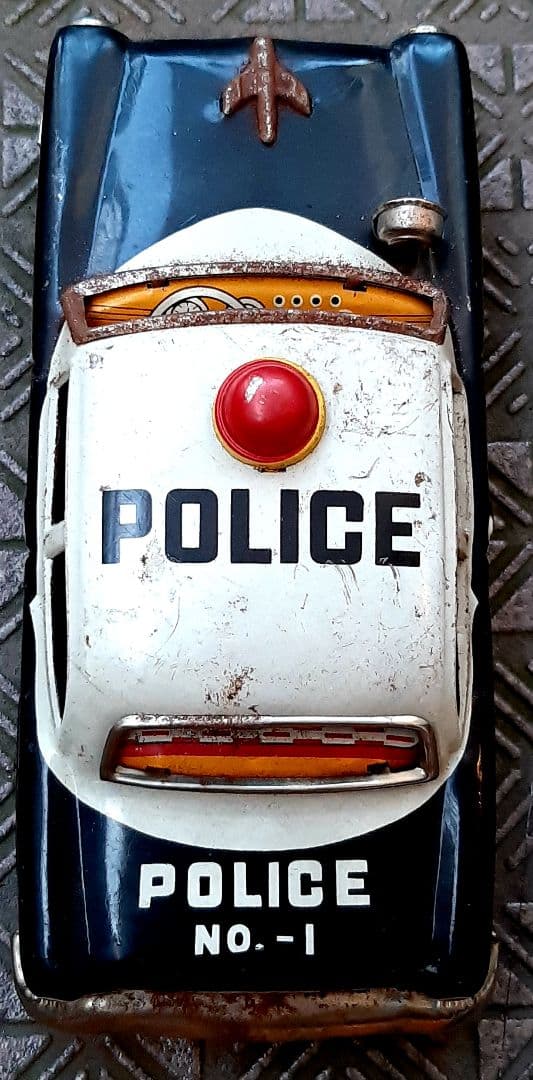 ブリキ パトカー police car レトロ ヴィンテージ tin ミニカー