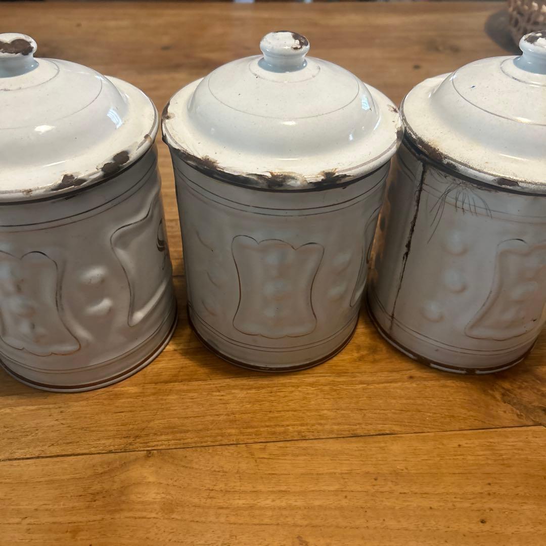 Antiqueキャニスタ−セット 3缶
