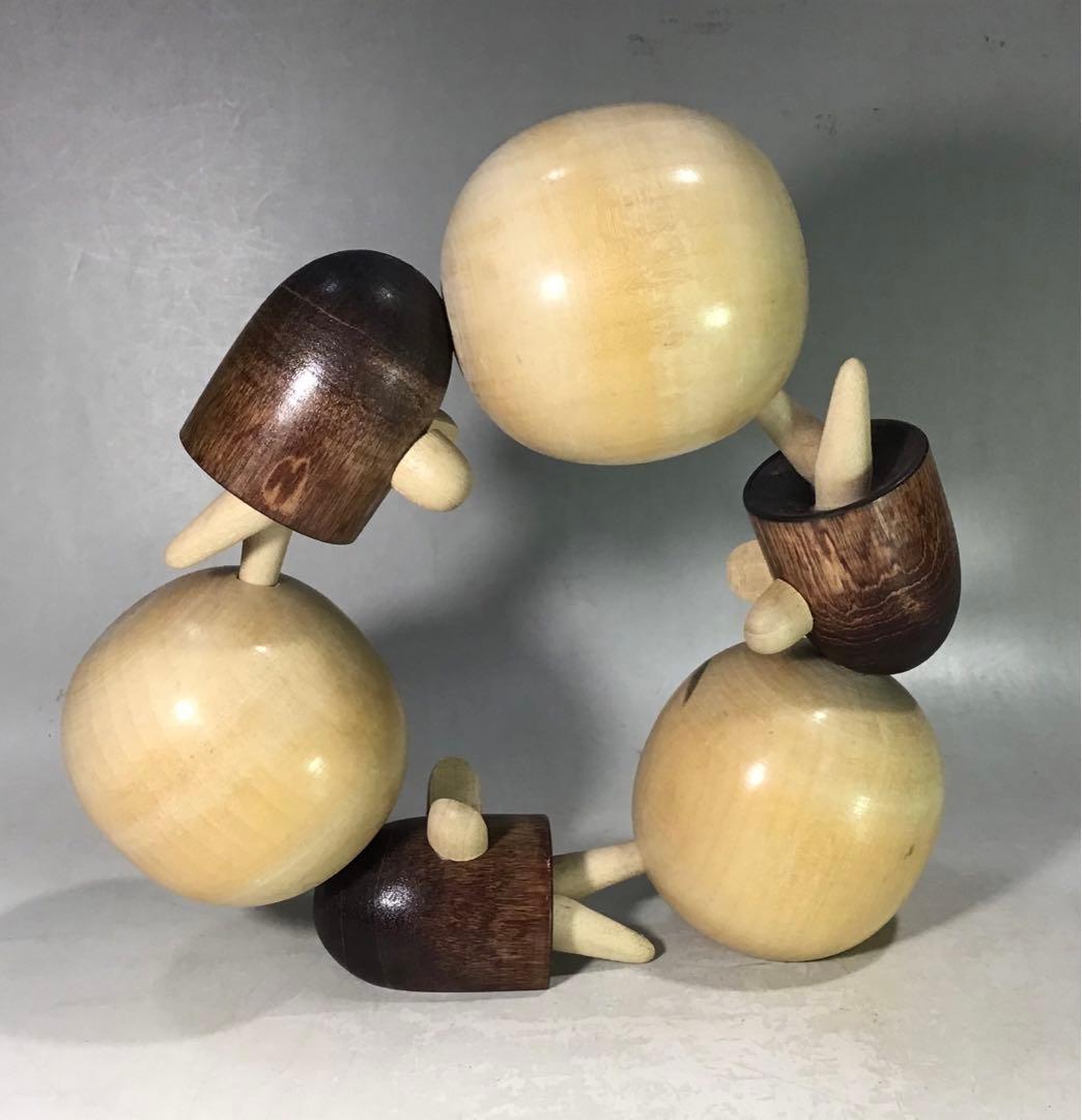 昭和レトロ 遊ぶ天使 創作こけし 人形 モダン アート 郷土玩具 作家 こけし