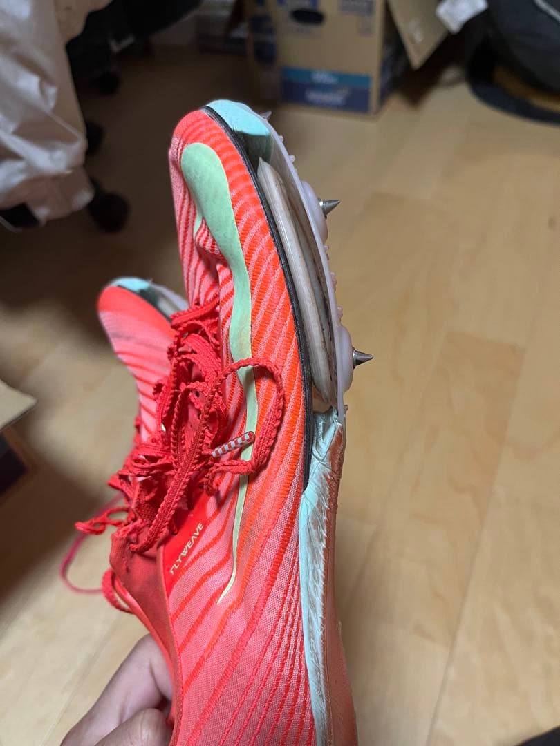 マックスフライ2 陸上競技用スパイクシューズ 赤/緑