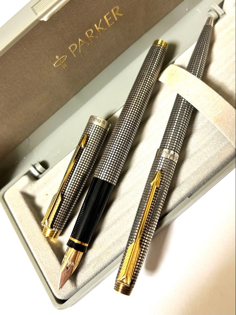 PARKER シズレ　万年筆　ボールペン　スターリングシルバー2本セット　美品！