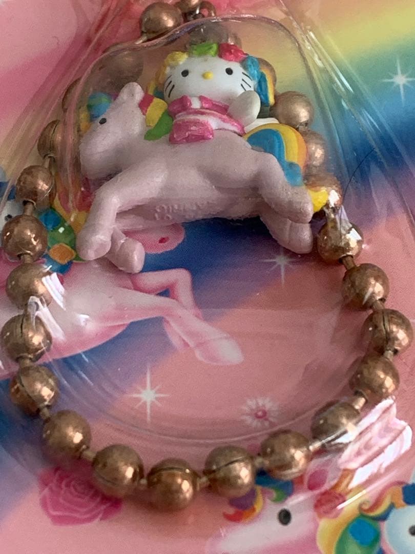 サンリオハローキティ・ウィングピースストラップ・女神・ユニコーン・レインボー