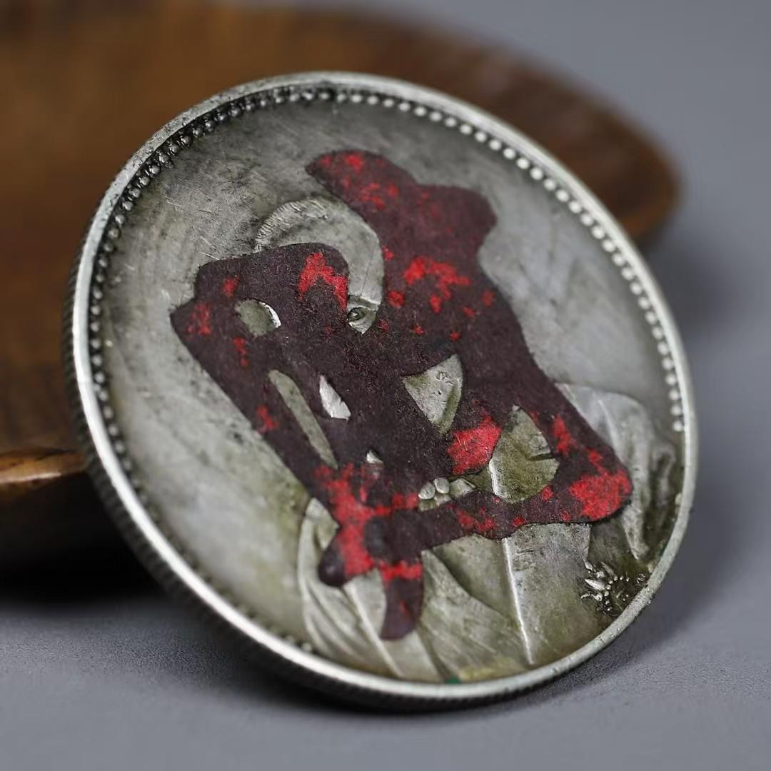 中国古銭・財帖字銭・財運銭・民国十九年・紀念幣・純銀保証・大型銀貨・硬貨