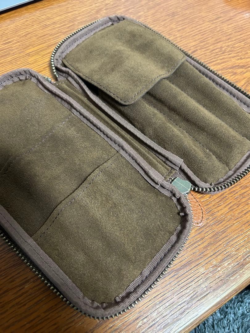 アンドリーベ　&Liebe ラウンドジップペンケース　栃木レザー　美品　完売品