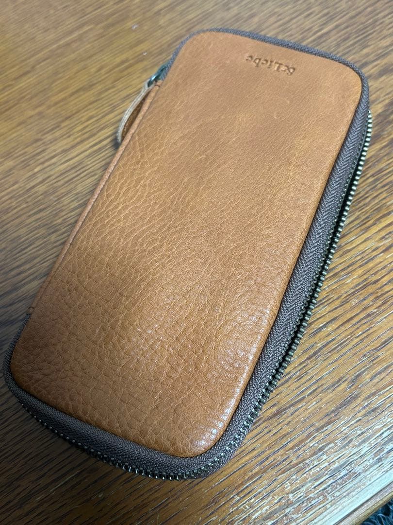 アンドリーベ　&Liebe ラウンドジップペンケース　栃木レザー　美品　完売品