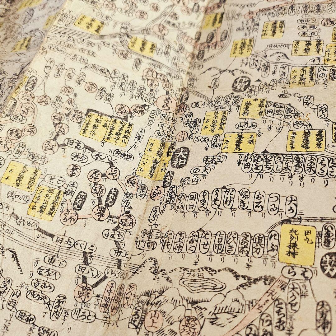 yy9189 古い和本 大日本早引細見絵図 江戸時代 古地図 古書 古文書 資料