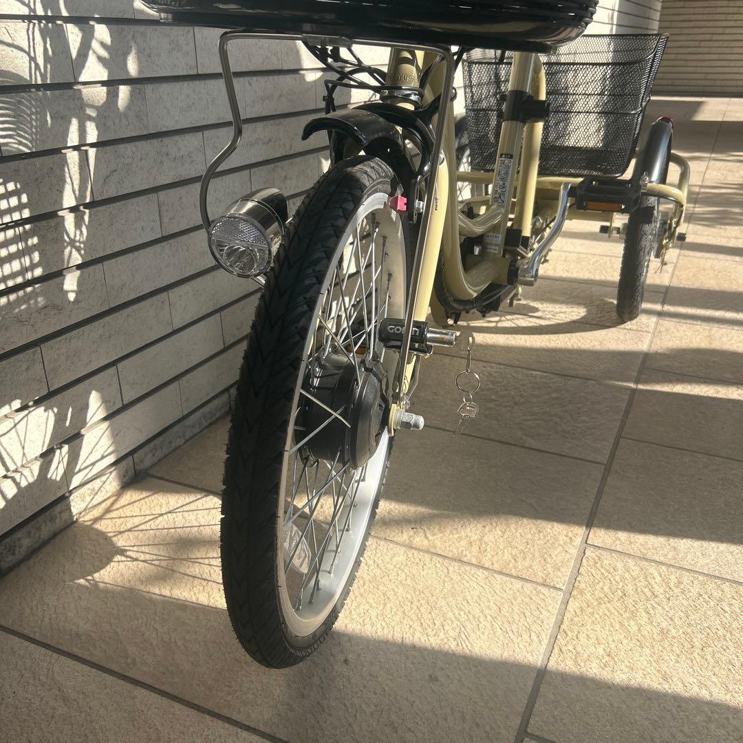 MIMUGO 電動アシスト三輪自転車 ベージュ ノーパンク バッテリーなし 東京