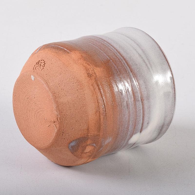 茶道具　萩焼　城山窯　金子信彦作　茶入　仕覆付　共箱　V　8134