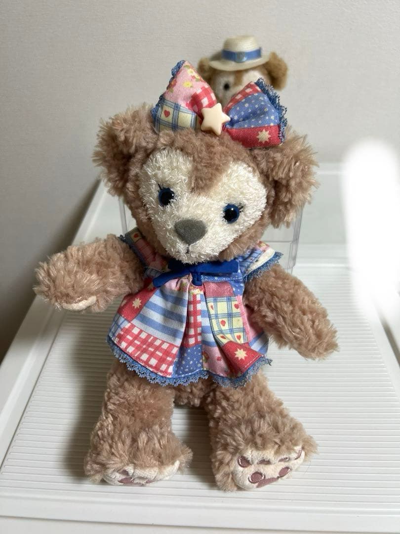 ダッフィー、シェリーメイぬいぐるみ、ぬいぐるみネックストラップセッ（スプリング）