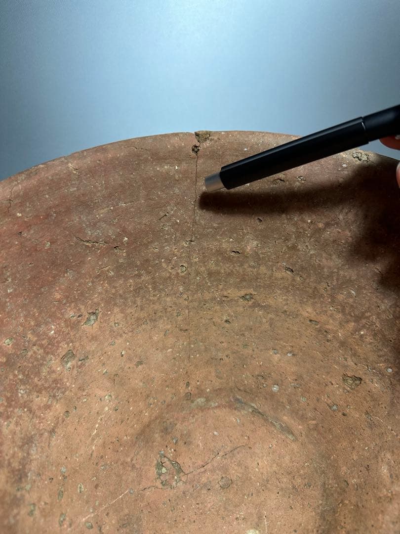 古信楽　大平鉢　明るい肌が美しい　難あり　片口　摺鉢　六古窯