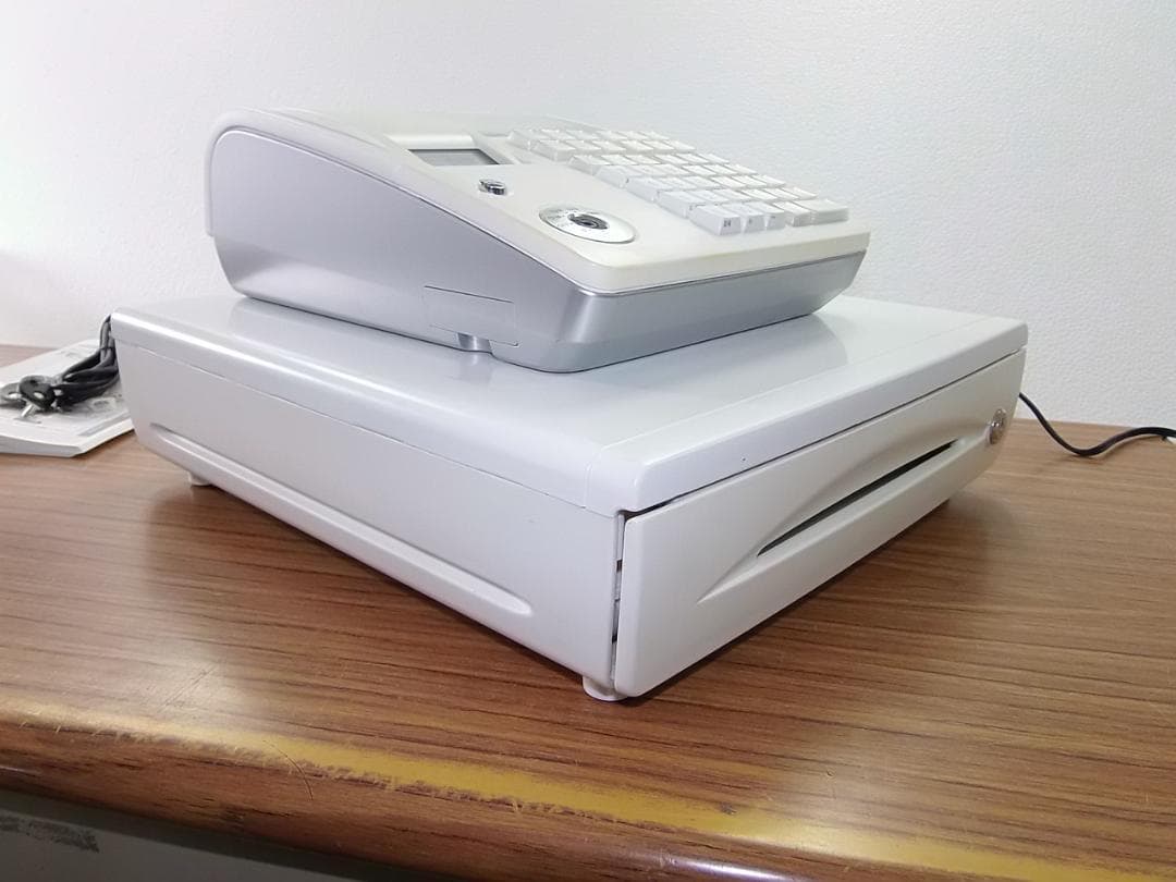 ケーブル付38店名領収書設定無料カシオTE-400インボイスレジスターSDカード