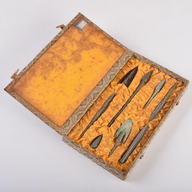 なみなみ　中国　古銅青銅　鏃　矢尻　8点まとめて　D　8894