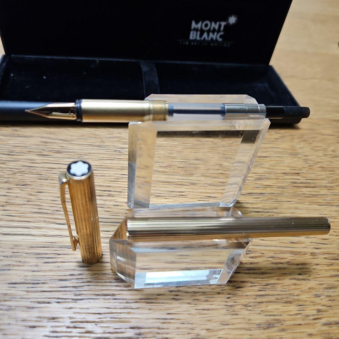 【超美品】モンブラン ノブレス ゴールド ダイヤモンドカット２０金張 １４金