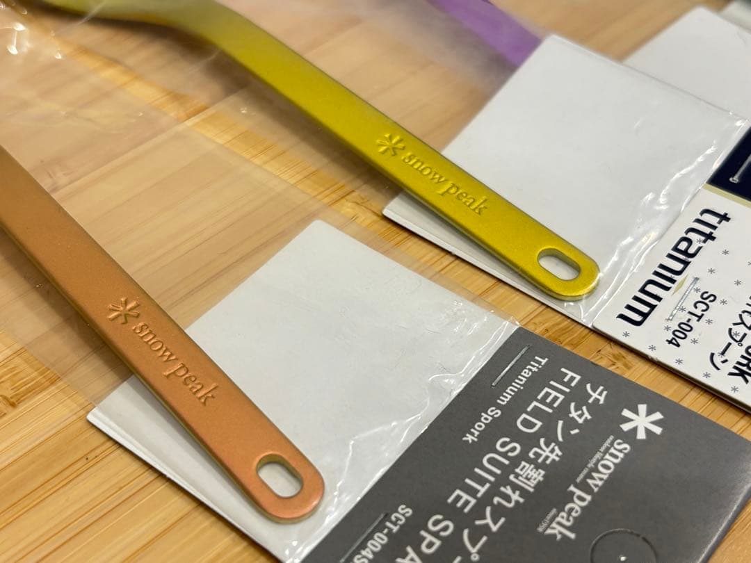 スノーピーク チタン先割れスプーン 6色セット まとめ売り