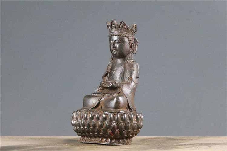 鉄器 鉄仏 仏像 蓮華坐観音菩薩仏像 阿弥佗仏 工芸品 置物