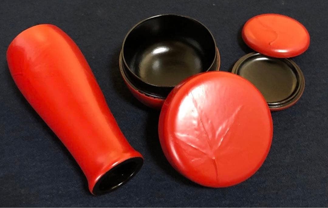 《R》紅葉 一閑 茶箱 3点付 遠州流 中谷光哉 共箱260107か5